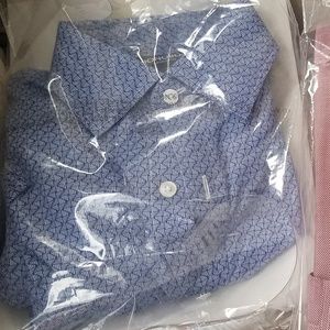 BONOBOS Dress Shirt (Blue Oakdale Geo) - NEW